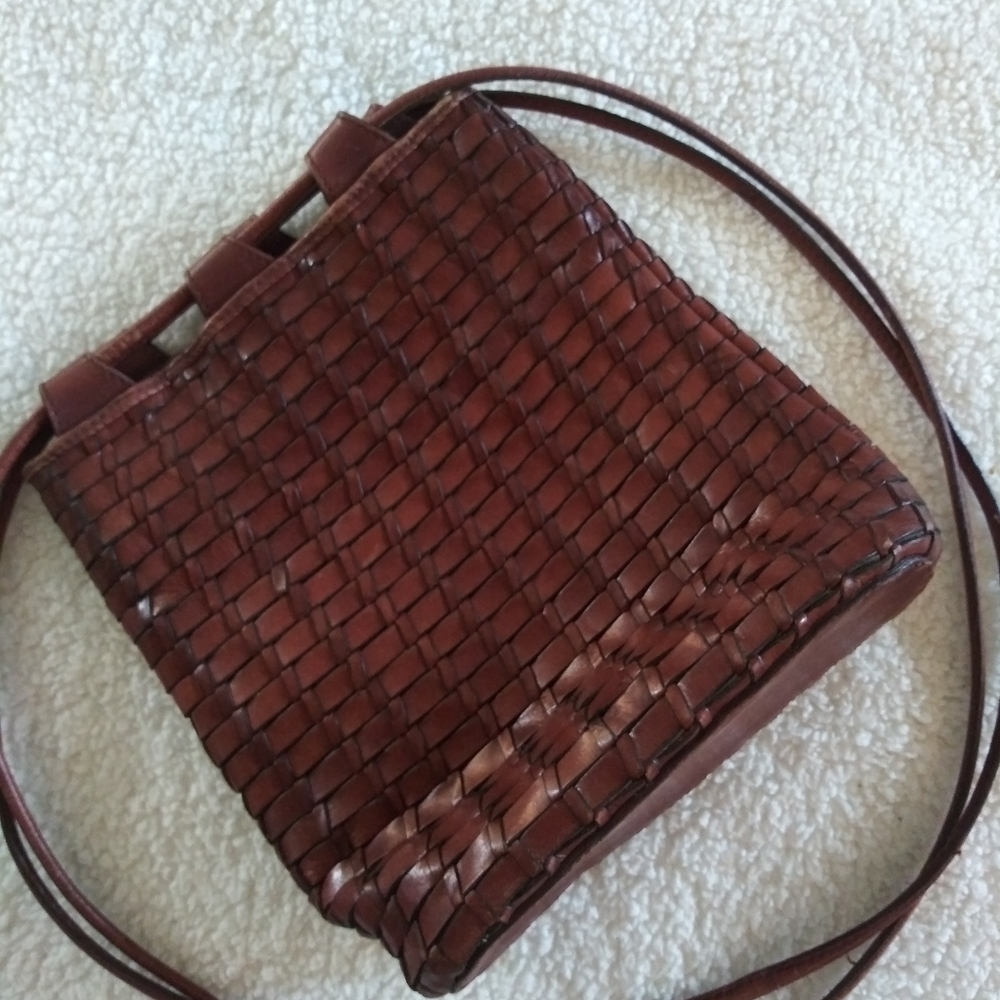 Vintage Fossil Brown Braided Purse/Bag